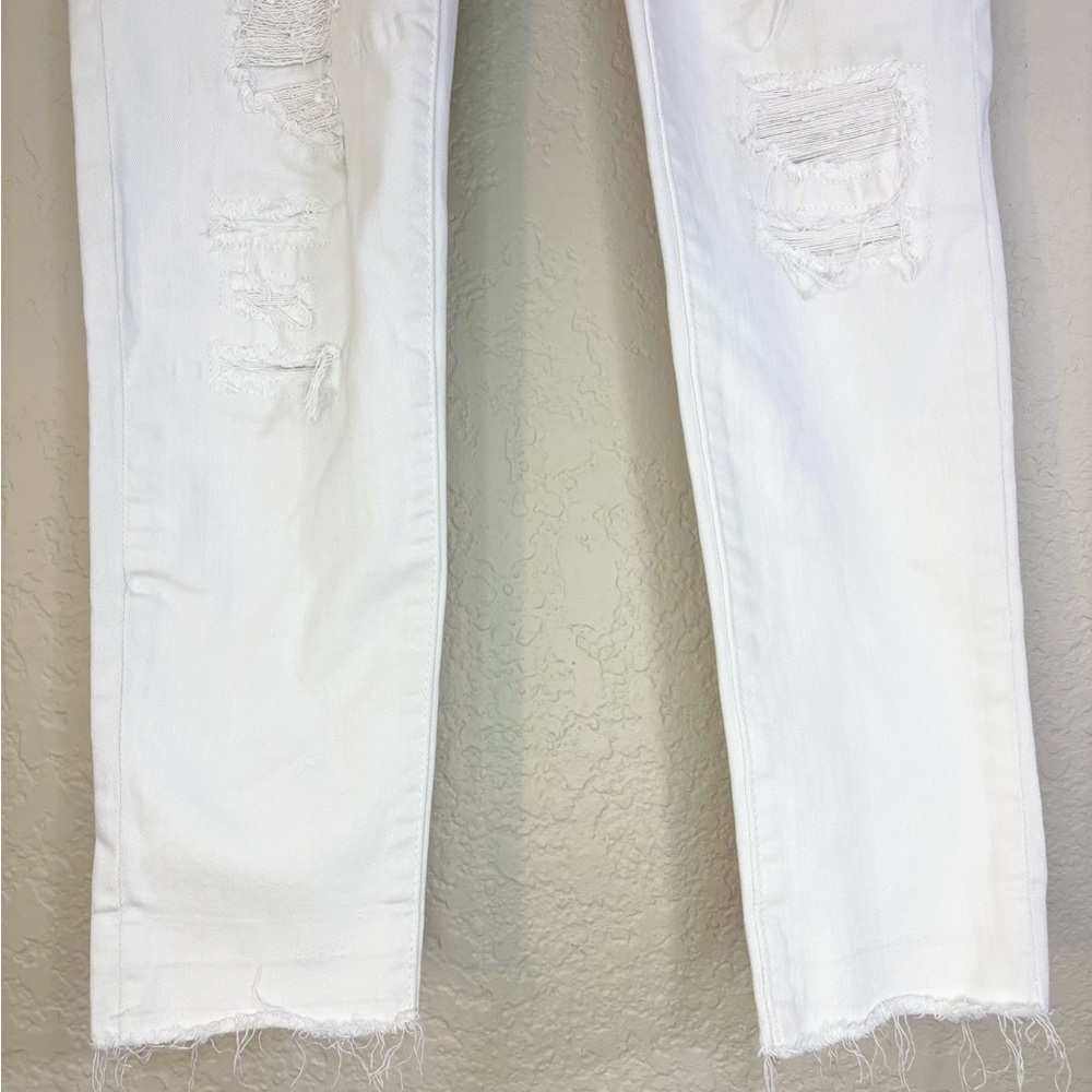 American Eagle Outfitters White Distressed Ankle Jeans Size 0 - Picture 5 of 12